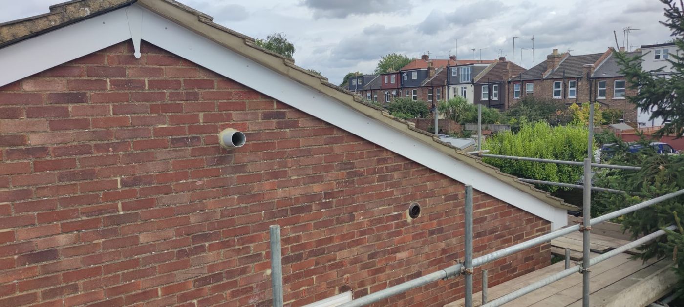 New UPVC bargeboards and fascias to a gable end